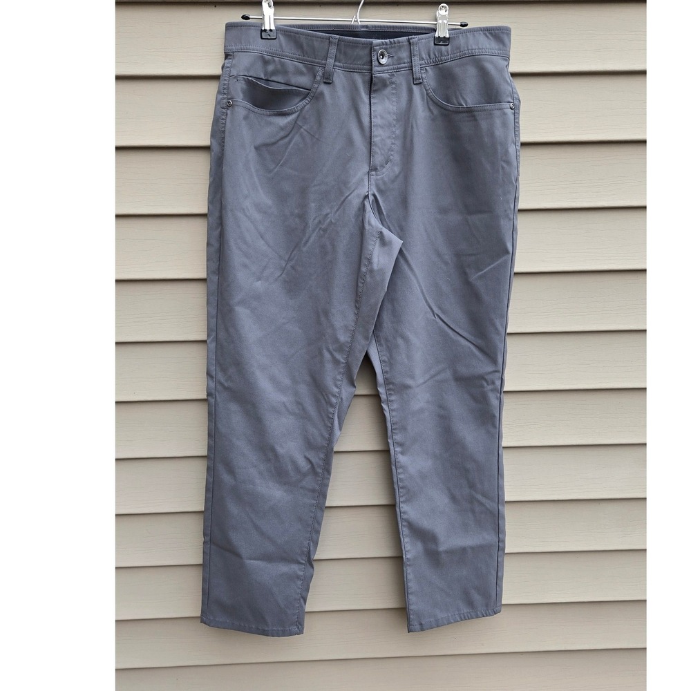 Weatherproof Vintage Gray Utility Stretch Pants 34x29 Mens Straight Leg